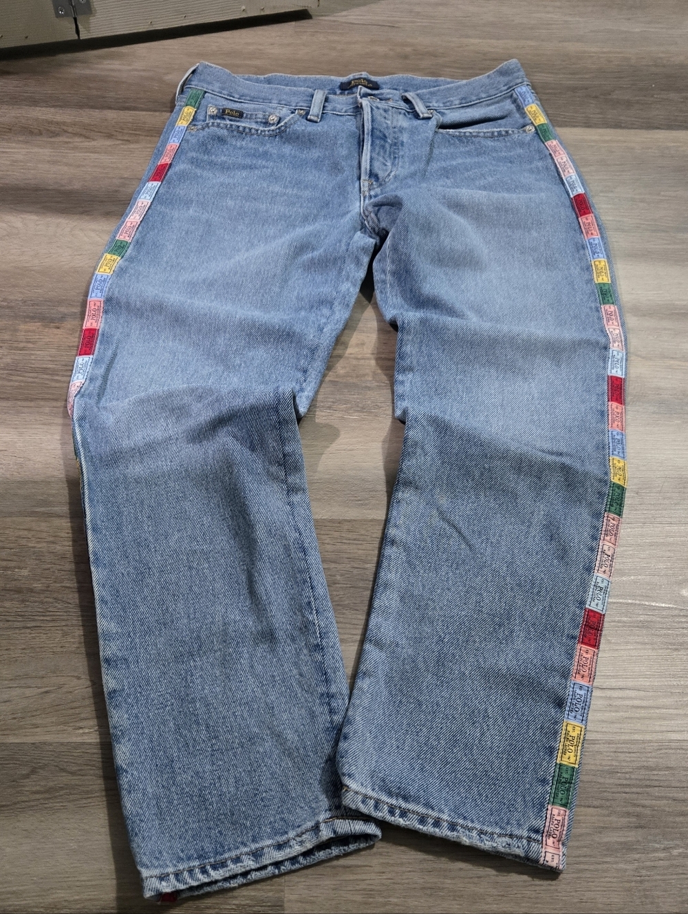 Polo Ralph Lauren The Avery Boyfriend Jeans 26 Retro 90s Style Side Stripe 2018
